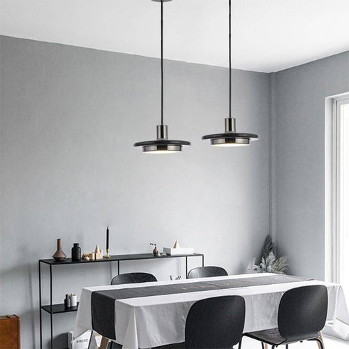 Suspension design en verre et style marbre Line