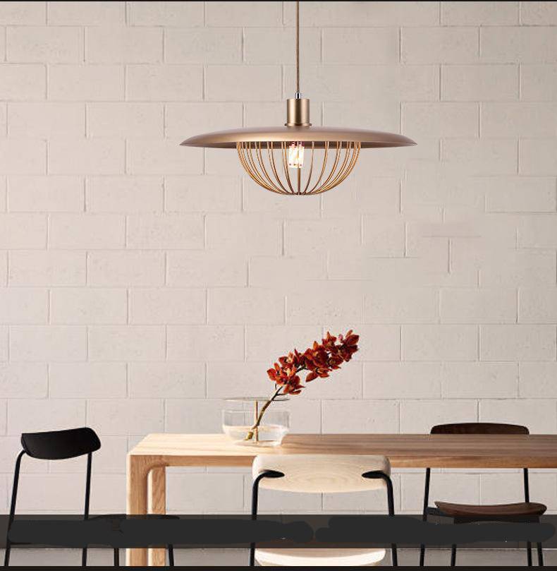 Suspension design cage dorée Long - vue 2 sur 5