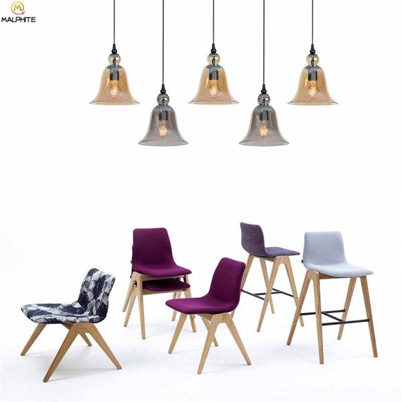 Suspension en verre en forme de cloche coloré - vue 9 sur 11