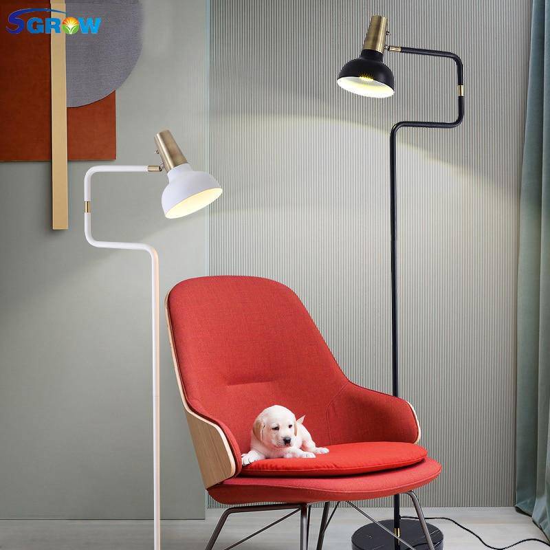 Lampadaire base marbre et lampe ajustable Sgrow - vue 4 sur 7