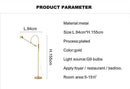 Lampadaire design doré arrondi Designer