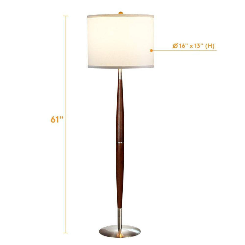 Lampadaire LED abat-jour en tissu Standing