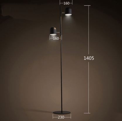 Lampadaire moderne avec lampes dirigeables Nordic - vue 5 sur 8