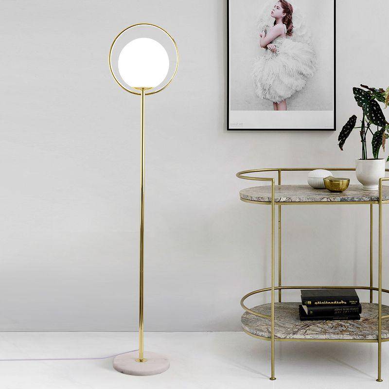 Lampadaire LED doré avec boule en verre Ball - vue 6 sur 7