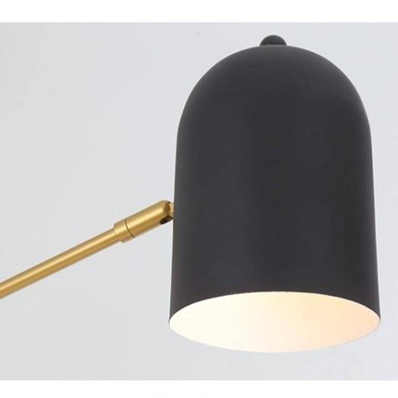 Lampadaire moderne LED ajustable doré et base marbrée - vue 5 sur 7