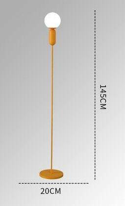 Modern minimalist floor lamp in candy colour - vue 10 sur 9