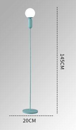 Modern minimalist floor lamp in candy colour - vue 8 sur 9