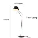 Lampadaire design noir Long