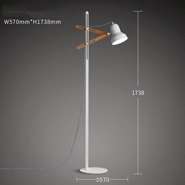 Lampadaire design ajustable avec deux épingles en bois Personality - vue 5 sur 11