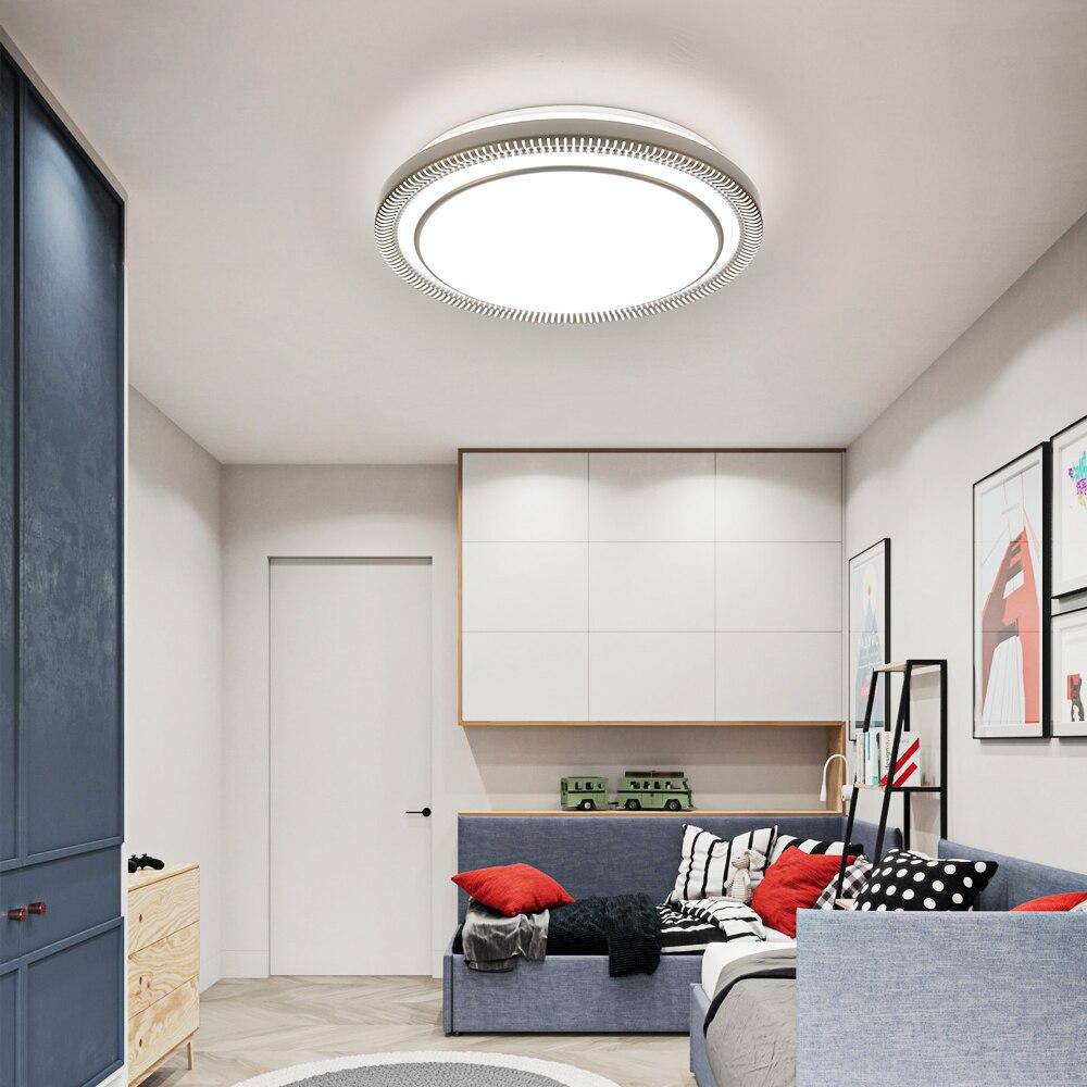 Plafonnier design à LED rond blanc Light - vue 6 sur 7