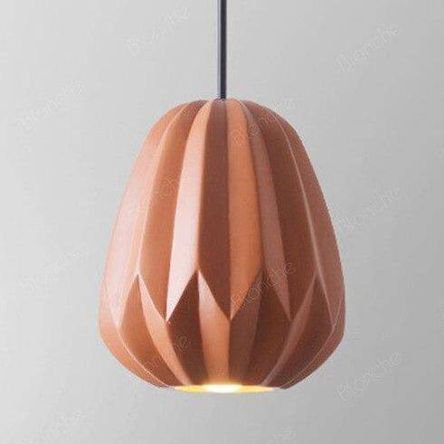 Suspension design LED en résine colorée style Hang - vue 9 sur 11