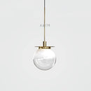 Suspension design en verre et base dorée Modern