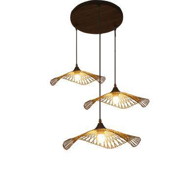 Lustre design en bambou style japonais Saucer - vue 4 sur 7
