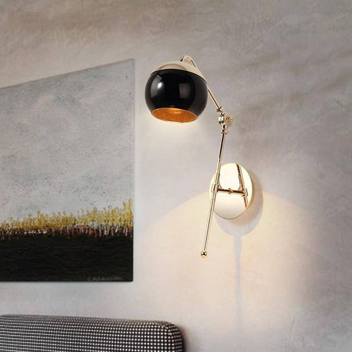 Applique murale design doré à LED ajustable - vue 8 sur 8
