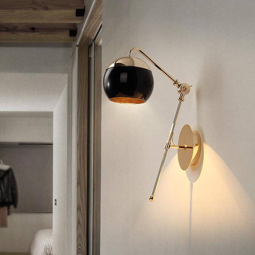 Applique murale design doré à LED ajustable - vue 7 sur 8