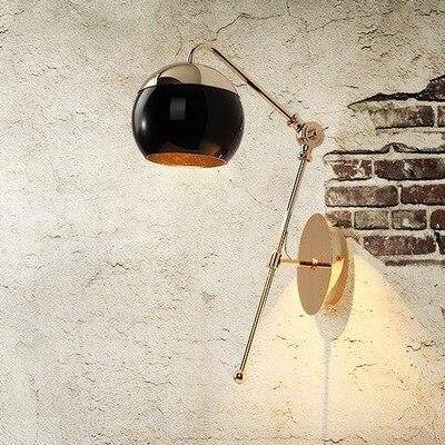 Applique murale design doré à LED ajustable - vue 9 sur 8