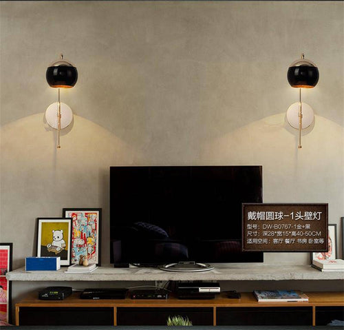 Applique murale design doré à LED ajustable - vue 5 sur 8