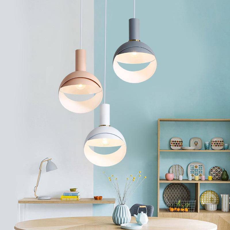 Suspension design boule ouverte coloré à LED Circle - vue 4 sur 15