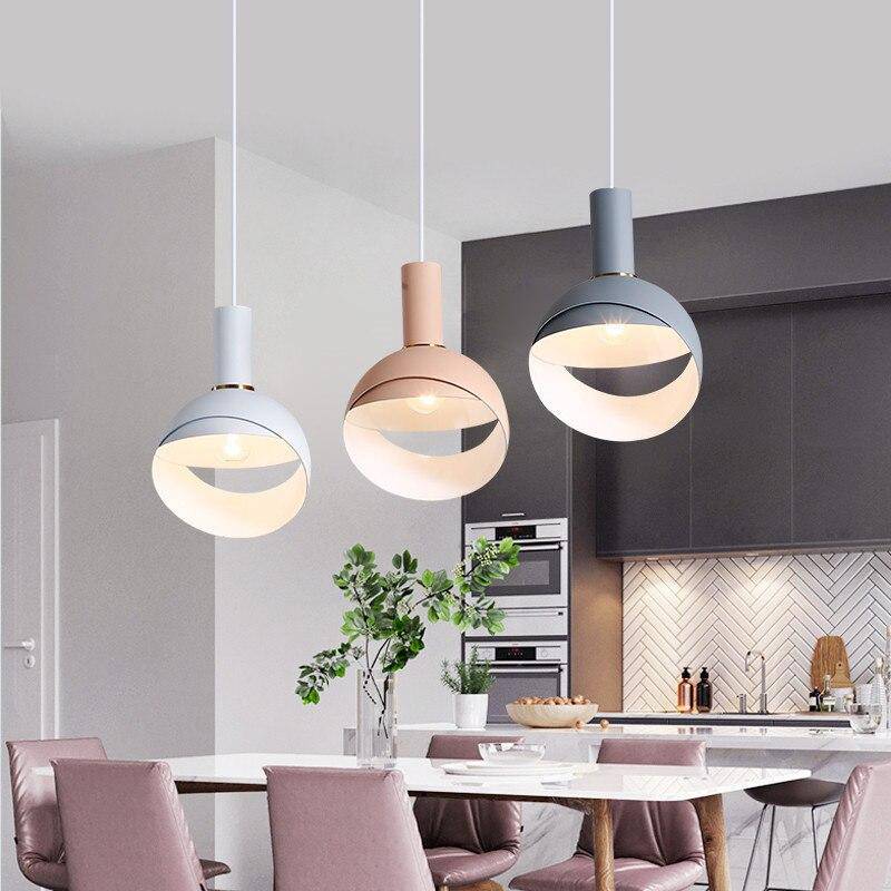 Suspension design boule ouverte coloré à LED Circle - vue 2 sur 15
