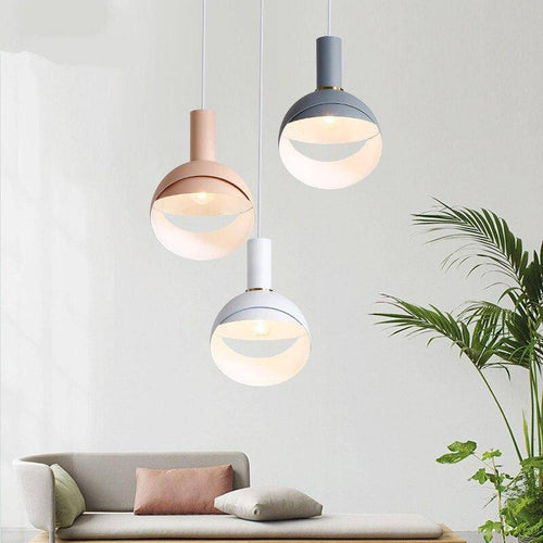 Suspension design boule ouverte coloré à LED Circle - vue 4 sur 15