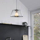 Suspension design en verre à LED triangle