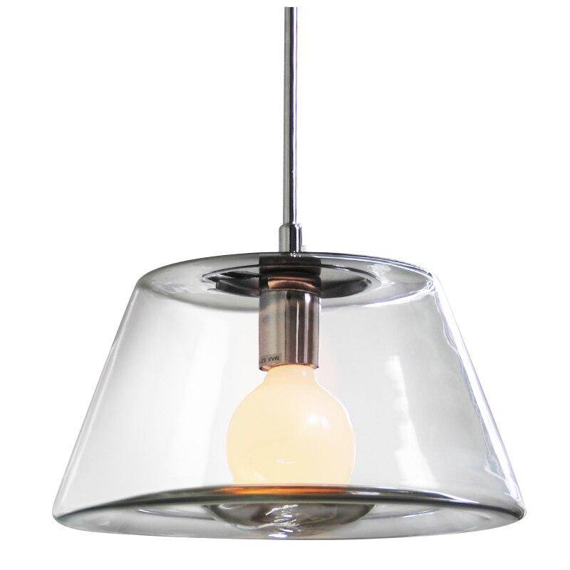 Suspension design en verre à LED triangle