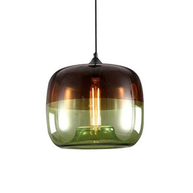 Suspension en verre coloré design à LED Apple