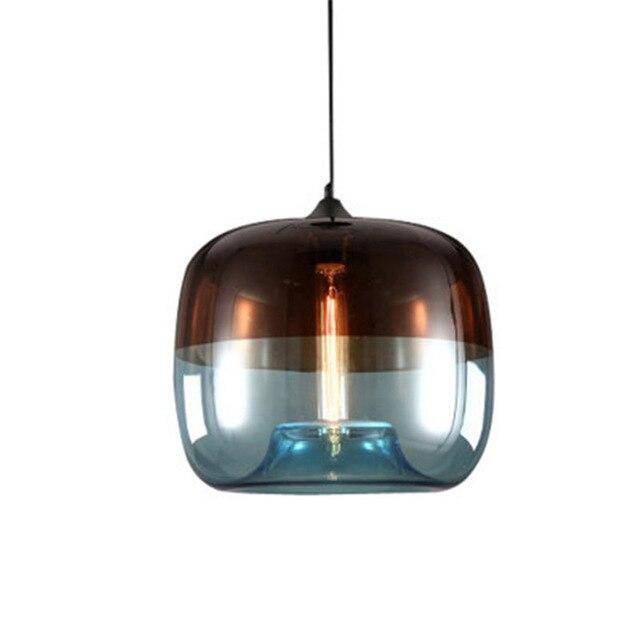 Suspension en verre coloré design à LED Apple