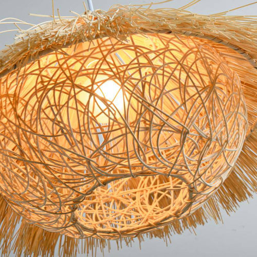 Suspension triangle en paille tissé Woven - vue 6 sur 9