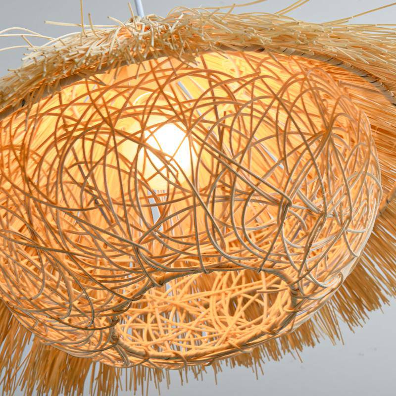Suspension triangle en paille tissé Woven - vue 5 sur 9