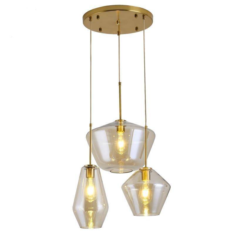 Suspension en verre fumé marron de plusieurs formes Cognac - vue 6 sur 14