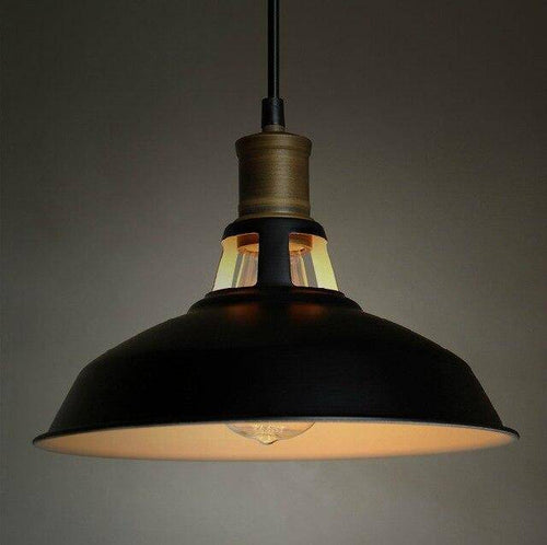 Suspension vintage conique en métal Edison