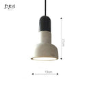 Suspension design style ciment et base colorée Nordic