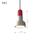 Suspension design style ciment et base colorée Nordic