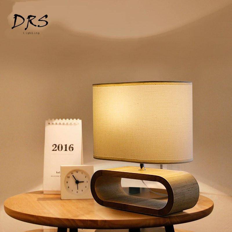 Lampe de chevet en bois avec abat-jour Wedding