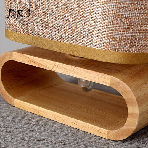 Lampe de chevet en bois avec abat-jour Wedding