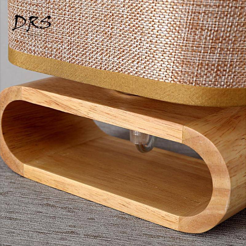 Lampe de chevet en bois avec abat-jour Wedding - vue 4 sur 7