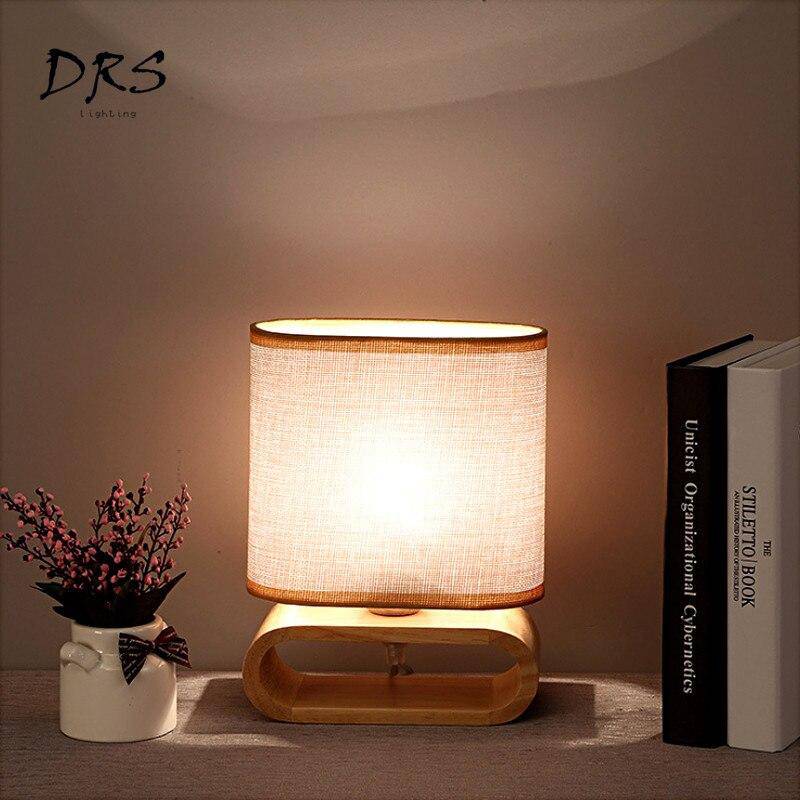 Lampe de chevet en bois avec abat-jour Wedding - vue 8 sur 7