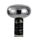 Lampe à poser LED en marbre et verre coloré Domino