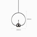 Suspension design à LED formes chromés Industrial