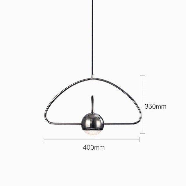 Suspension design à LED formes chromés Industrial - vue 10 sur 13