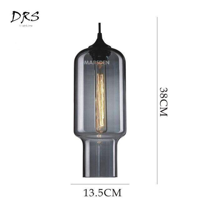 Suspension arrondies en verre de plusieurs formes scandinaves