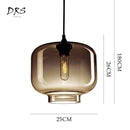 Suspension arrondies en verre de plusieurs formes scandinaves