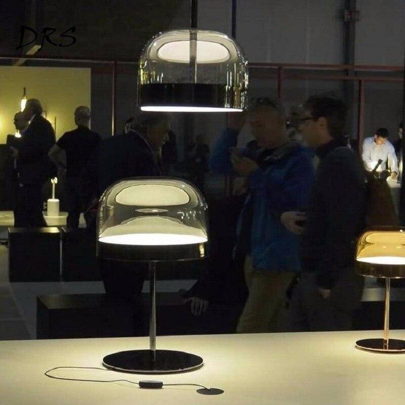 Suspension design en verre et chromée à LED Single - vue 6 sur 5