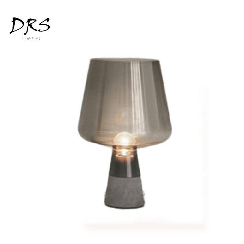 Lampe de chevet vintage en verre Loft - vue 5 sur 10