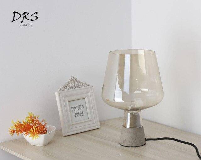 Lampe de chevet vintage en verre Loft - vue 8 sur 10