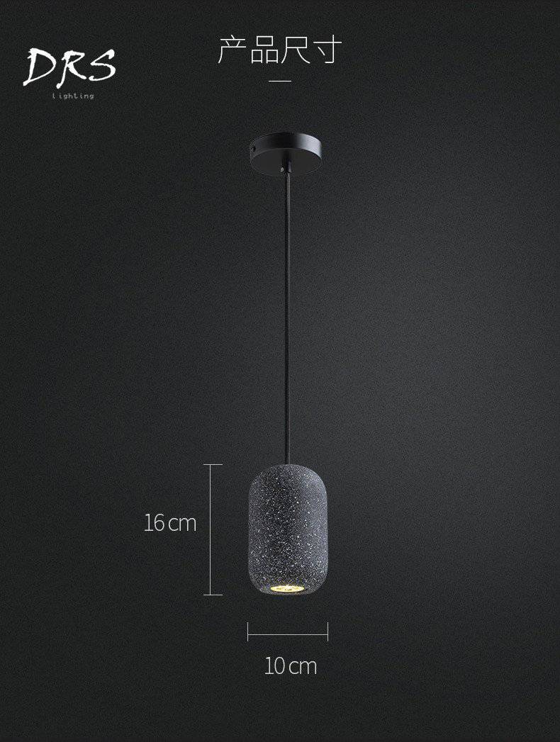 Suspension design LED en fausse pierre naturelle Loft - vue 5 sur 8