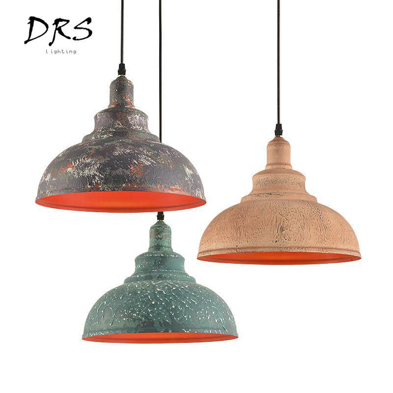 Suspension rustique style cuivre industriel vieilli