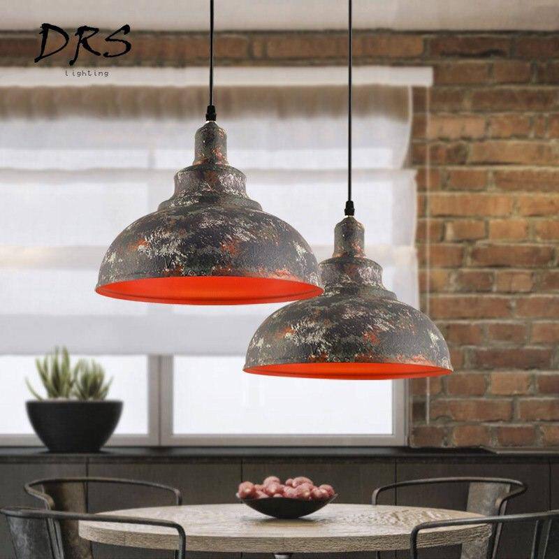Suspension rustique style cuivre industriel vieilli