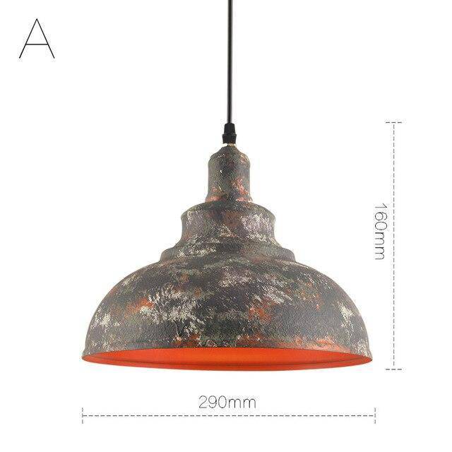 Suspension rustique style cuivre industriel vieilli